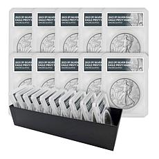 2025 Silver Eagle with Eagle Privy Mark in Defender Holder - Set of 10