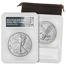 2025 Uncirculated Silver Eagle w/Eagle Privy Mark in Defender Holder