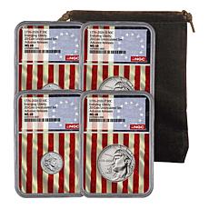 2026 Faces of Liberty Dime and Half Dollar P&D 4pc Flag Core NGC 68...