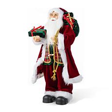 24" Faux Fur Traditional Santa Figurine