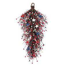 28" Patriotic Teardrop Door or Wall Hanging