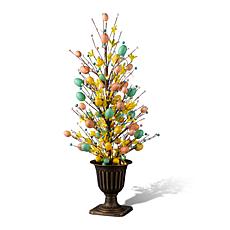 36" Easter Urn Porch Tree with Lights and Timer