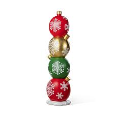 36.25"H Christmas Resin Stacked Ornament Porch Decor