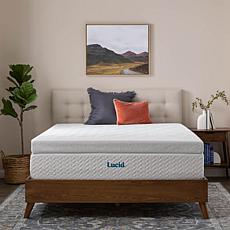4” Bamboo Charcoal and Gel Memory Foam Mattress Topper, Queen