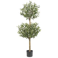 4.5' Olive Double Topiary Silk Tree