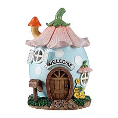 8" Lighted Easter Resin Egg House Table Decor