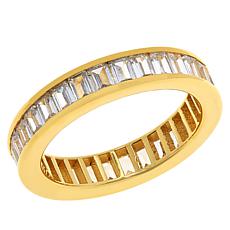 Absolute™ Gold-Plated Cubic Zirconia Emerald-Cut Eternity Ring