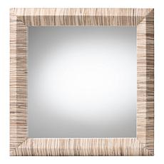 Adino Bohemian Accent Mirror with Grasscloth Frame