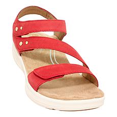 Aetrex® Savannah Leather Heeled Sandal