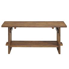 Alaterre Furniture Bethel 40" Entryway Bench with Storage Shelf