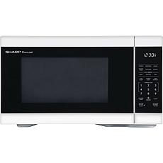 Almo 1.1 Cubic Foot White Countertop Microwave Oven