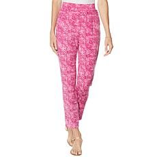 Antthony Batik Print Tapered-Leg Pull-On Ankle Pant