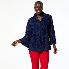 Antthony Embellished Rosette Button-Front Jacket