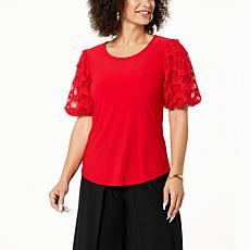 Antthony Textured Puff-Sleeve Blouse