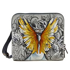 Anuschka Hand-Painted Leather Small Zip-Around Crossbody