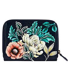 Anuschka Hand Painted Leather Zip-Around Organizer Wallet