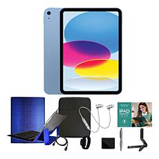 Apple 11 iPad 11th Gen 256GB w/Keyboard, Case & Starter Bundle - Blue