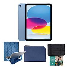 Apple 11 iPad 128GB w/Keyboard, Case, Sleeve and Accessories - Blue