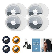Apple AirTags 4-pack with Silicone Case and Silvertone Charms