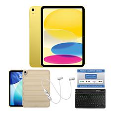 Apple iPad 11" 128GB Tablet w/ Puffer Case & Keyboard