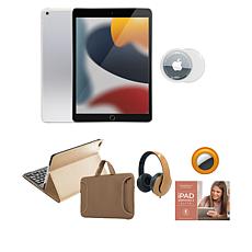 Apple iPad Gen 9 10.2" 64GB Bundle with Apple AirTag, Case & Keyboard