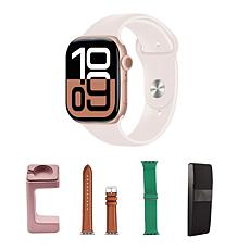 Apple Watch Series 10 46MM Silver Denim Smartwatch with M/L Bands