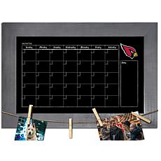 Arizona Cardinals Monthly Chalkboard with frame & clothespins 11x19...
