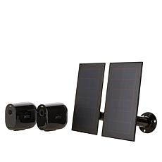 Arlo Essential Spotlight Outdoor/Indoor Camera 2-pk with Solar Panels
