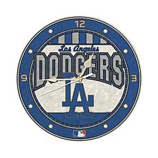 Art Glass Wall Clock - Los Angeles Dodgers