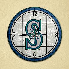 Art Glass Wall Clock - Seattle Mariners