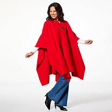 "As Is" Allison Brown NY Dramatic Cape with Mega Buttons