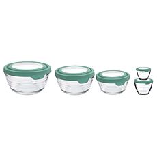 "As Is" Anchor Hocking Fire-King 10pc Glass Prep Bowls with TrueSea...