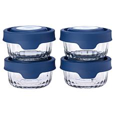 "As Is" Anchor Hocking TrueSeal Sculpted 8-piece Minis Glass Food S...