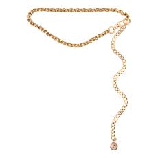 "As Is" Anne Klein Faux Leather Interlaced Chain Belt