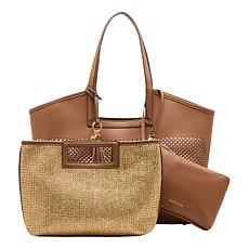 "As Is" Anne Klein Solid Caning Tote