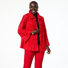 "As Is" Antthony Embellished Rosette Button-Front Jacket