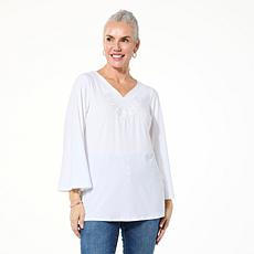 "As Is" Antthony Embroidered V-Neck Tunic