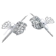 "As Is" august & leo Jeweled Turtle Doves Set of 2