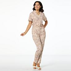 "As Is" Badgley Mischka Moss Stretch Jersey Knit Jumpsuit