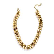 "As Is" BAUBLEBAR 16-1/2" Goldtne Dble Lyer Pavé Rndelle Beaded Ncklce