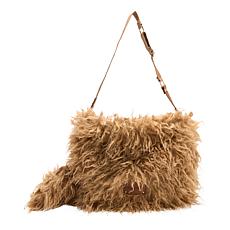 "As Is" Bearpaw Curly Faux Fur Hobo Bag