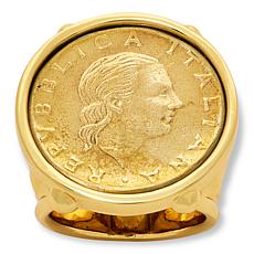 "As Is" Bellezza 200 Lira Coin Bronze Hammered Ring