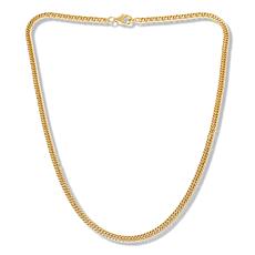 "As Is" Bellezza 22" Bronze Polished Double Curb-Link Chain Necklace