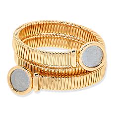 "As Is" Bellezza 50 Lira Coin Bronze Tubogas Coil Bracelet