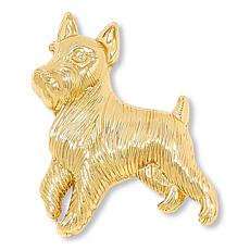 "As Is" Bellezza Bronze Terrier Dog Pendant/Brooch