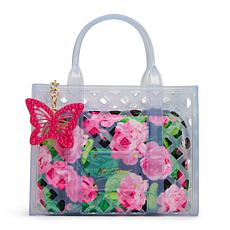 "As Is" Betsey Johnson Jammin Clear Satchel with Pouch
