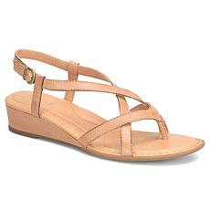 "As Is" Born® Sybil Leather Wedge Strappy Sandal