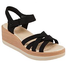 "As Is" Bzees Rhythm Machine Washable Strappy Wedge Sandal 