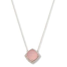 "As Is" C. Lopez Gem Doublet and White Zircon Cushion Drop Necklace
