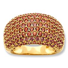 "As Is" C. Lopez Orange or Blue Sapphire Sterling Silvr Wide Band Ring